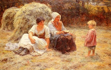 フレデリック・モーガン Painting - 真昼の休息の田舎の家族フレデリック・E・モーガン